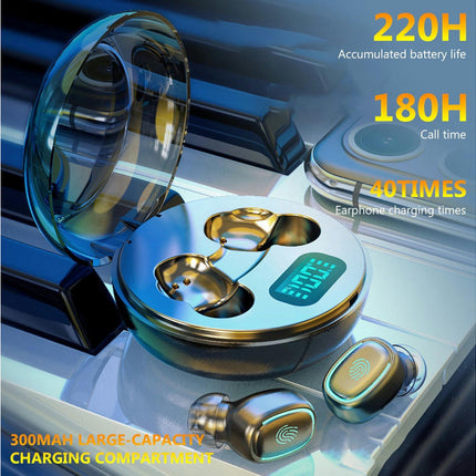 A10 True Wireless In-Ear Stereo Bluetooth Earplugs 5.0 HiFi  Earphones with Charging Box-White