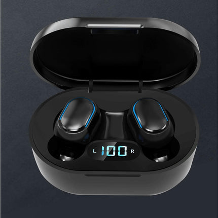 IPX7 Waterproof 9D Sports Earbuds A7S/E7S Bluetooth-compatible 5.0 Wireless Earphone-Black