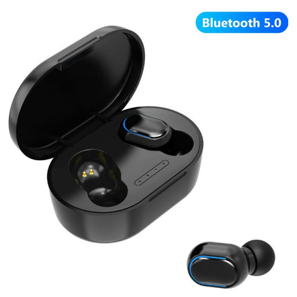 IPX7 Waterproof 9D Sports Earbuds A7S/E7S Bluetooth-compatible 5.0 Wireless Earphone-Black