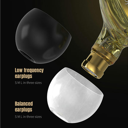 QKZ-TITAN Sensitive Ergonomic Wired Earphone 3.5mm In-ear HD-compatible Call Earphone-Golden