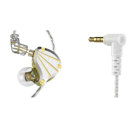 QKZ-TITAN Sensitive Ergonomic Wired Earphone 3.5mm In-ear HD-compatible Call Earphone-Golden