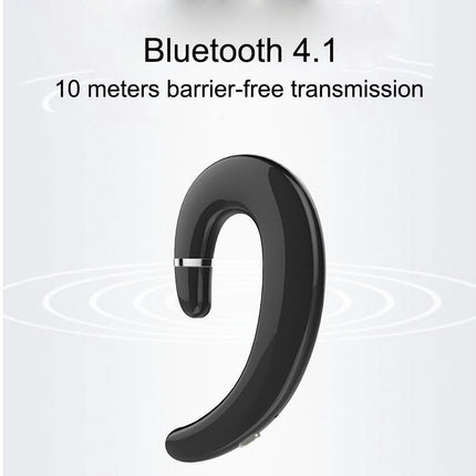 1Pc Ear-hook Earphone P2 Bone Conduction Music Bluetooth Earphone with Microphone-Silver