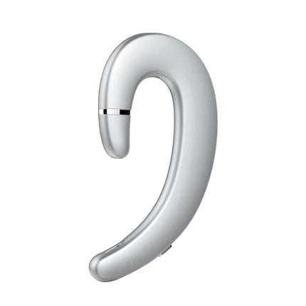 1Pc Ear-hook Earphone P2 Bone Conduction Music Bluetooth Earphone with Microphone-Silver