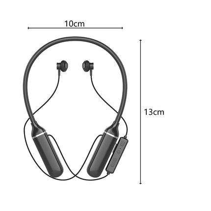 A11 Magnetic Neckband Earphone Long Standy Time Wireless Bluetooth Headset for Sport-Black