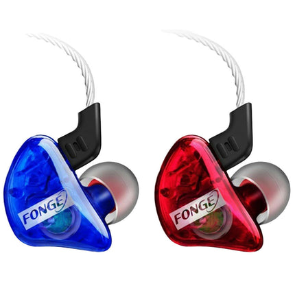 HiFi Earbuds with Mic for Smartphone Waterproof Sport In Ear Super Bass Earphone-Transparent Red