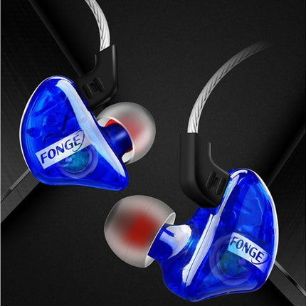 HiFi Earbuds with Mic for Smartphone Waterproof Sport In Ear Super Bass Earphone-Transparent Red