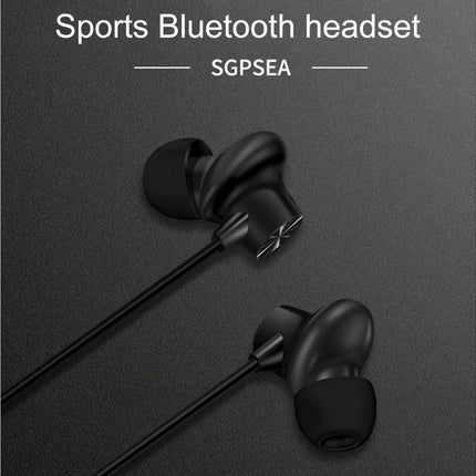 In-Ear ABS Magnetic Bluetooth-compatible 5.0 Earphone G03S Stereo Neckband Headphone-Black