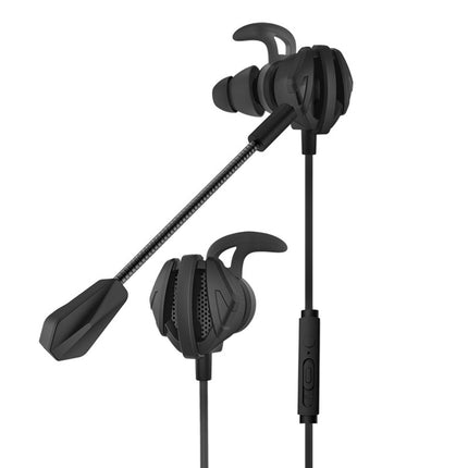 In-ear Wired Earphone with Microphone Stereo Sound Gaming Headset Phone Accessories-Black