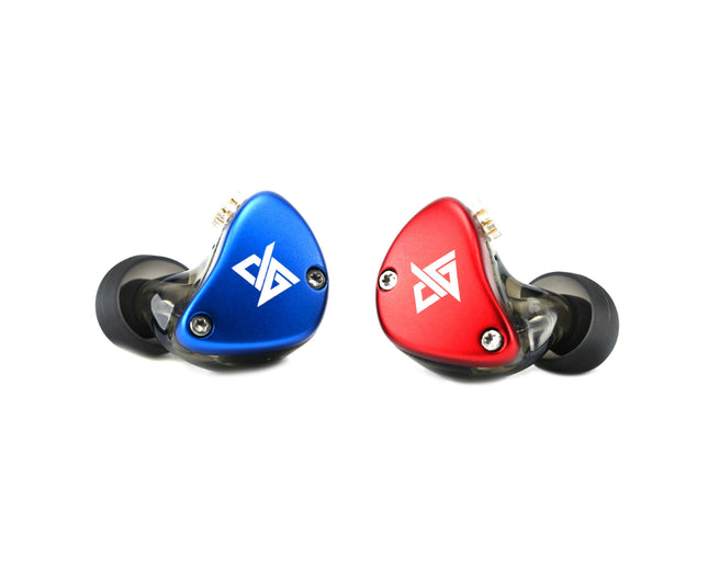 1 Pair In Ear Earphone Stereo Music Headset RT-5 Dynamic HiFi Sport Headphone-Blue & Red