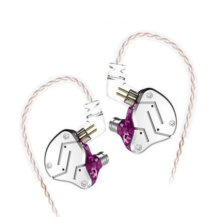 KZ ZSN Heavy Bass Sports Headset HiFi Hybrid Detachable In-Ear Wired Earphones-Purple