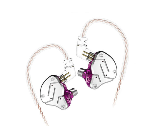 KZ ZSN Heavy Bass Sports Headset HiFi Hybrid Detachable In-Ear Wired Earphones-Purple