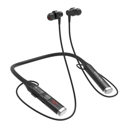 Multifunctional Wireless Earbud Display Screen Bluetooth5.0 Neckband Sports Earbud-Silver