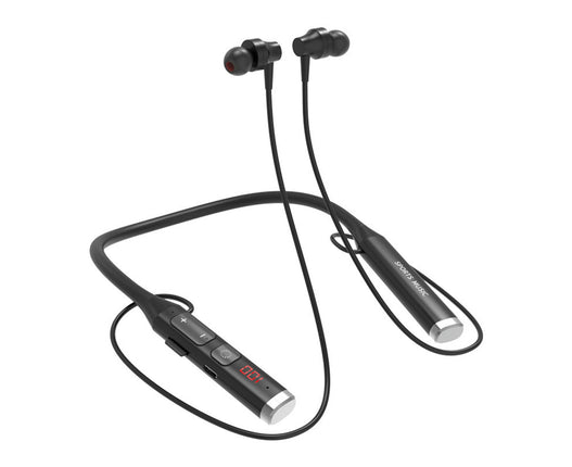 Multifunctional Wireless Earbud Display Screen Bluetooth5.0 Neckband Sports Earbud-Silver