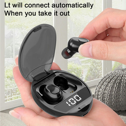 5.0 True Wireless Digital Display In-ear L30 Bluetooth 9D Stereo Music Sports Earphones-Black