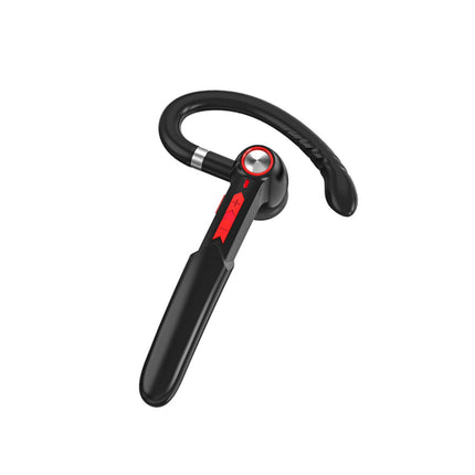 ME-100 Single Ear Hook Wireless 5.0 Bluetooth-compatible Earphone with Microphone-Black Red