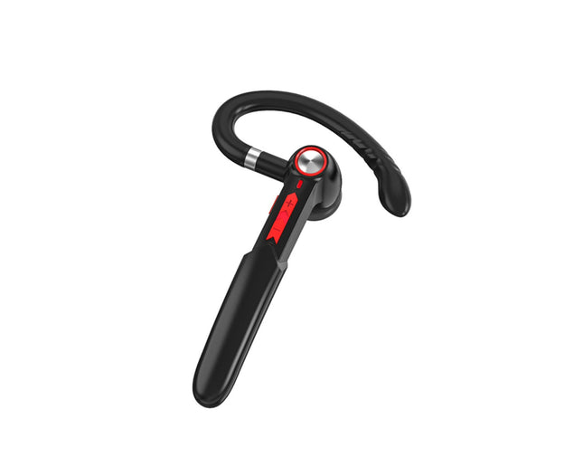 ME-100 Single Ear Hook Wireless 5.0 Bluetooth-compatible Earphone with Microphone-Black Red