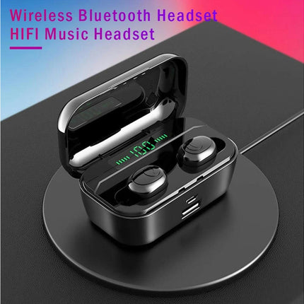 Bluetooth-compatible 5.0 Stereo Earbud G6S Mini In-Ear Wireless Earphone with Charging Box-White