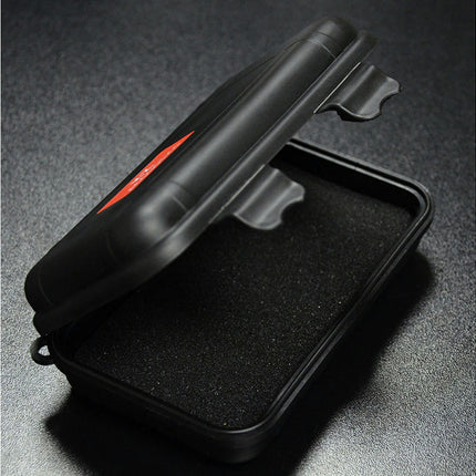 Portable Earphone Storage Case Square Cable Earbuds Carrying Box Protector-Black