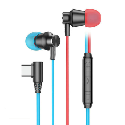 V7 High Fidelity Wired Earphone Universal 3.5mm Type-C Stereo Sports In-ear Earbud-4#