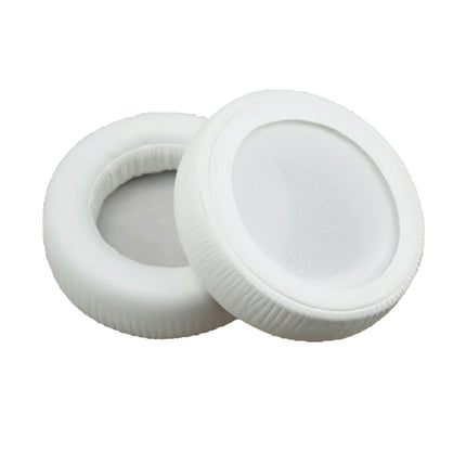 Faux Leather Elastic Headphone Earmuff Dust-proof Ear Pads for ATH-SJ33/SJ55/ES7/ESW9-White