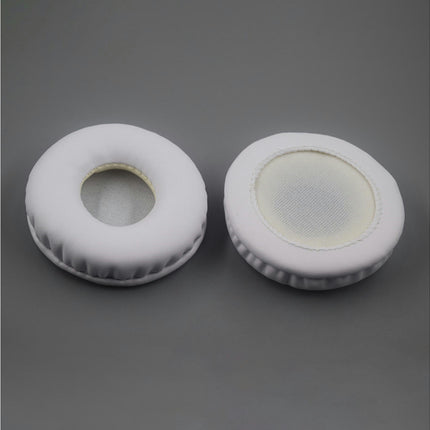 Faux Leather Elastic Headphone Earmuff Dust-proof Ear Pads for ATH-SJ33/SJ55/ES7/ESW9-White