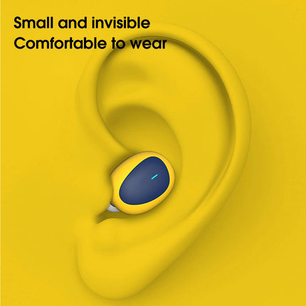 Noise Reduction Wireless Earbud Bluetooth 5.1 Ergonomic Music Sports Earbud for Running-Yellow