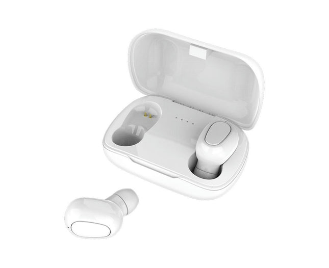 5.0 Sports Earphones Stereo Music Headset L21Wireless Bluetooth-compatible Earbuds-White