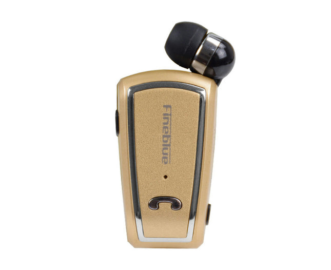 1Pc Fineblue F-V3 Wireless Earbud Bluetooth-compatible 4.0 Retractable In-ear Earphone-Golden