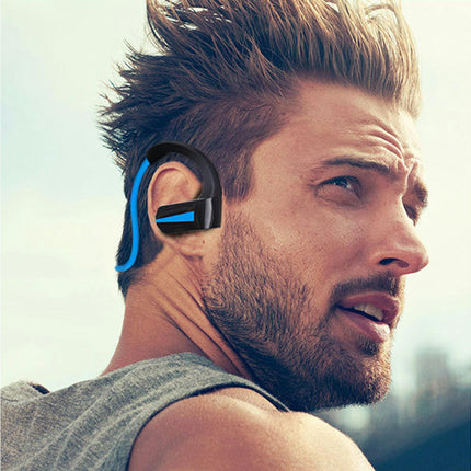 1 Set Wireless Headset Audio Accessories Waterproo Bluetooth-compatible 4.1 Wireless Earbud-Blue