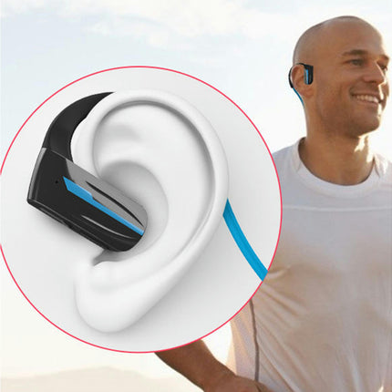 1 Set Wireless Headset Audio Accessories Waterproo Bluetooth-compatible 4.1 Wireless Earbud-Blue