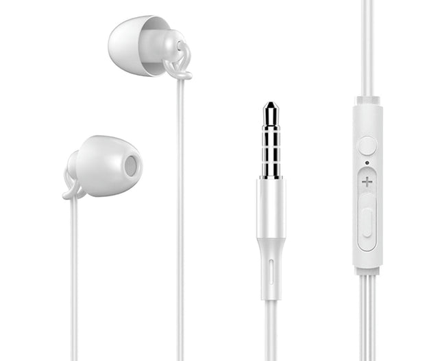 In-ear Sports Running Bass Earplugs S360 Anti-noise Sleeping Wired Earphones-White