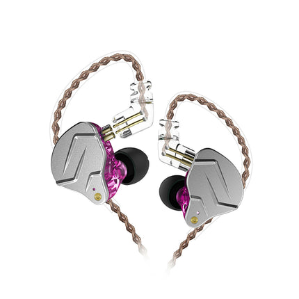 KZ-ZSNpro Ear Hook Headset Double Dynamic 2Pin Plug In-ear Stereo Wired Earphones-Purple