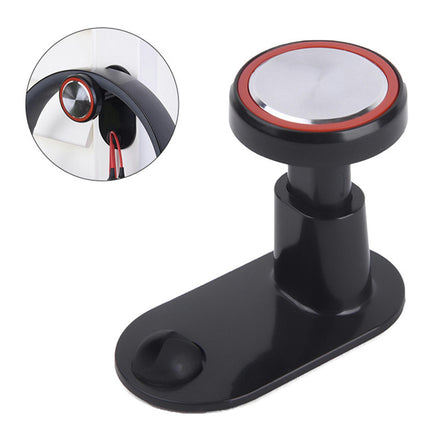 Headphone Storage Bracket Retractable Desk Wall Mount Sticky Hook Display Stand-Black