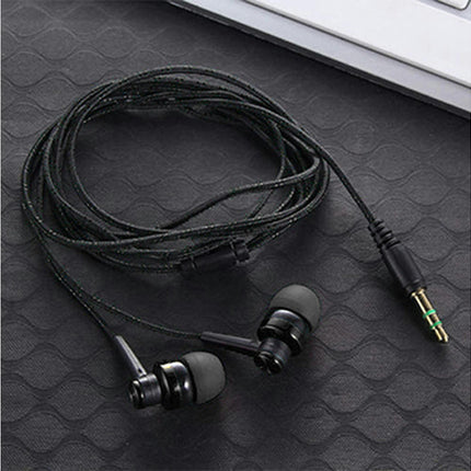 In-ear Sports Earphone Bass Stereo 3.5mm Wired Headphone for iPhone-Black