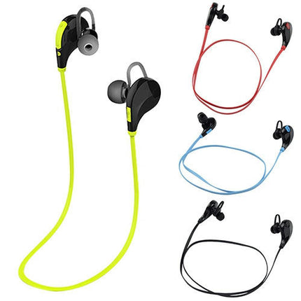 Stereo Sports Headphone Earphone Universal Bluetooth Wireless Headset with Handfree-Green