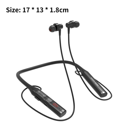 Multifunctional Wireless Earbud  Bluetooth5.0 Neckband Stereo Sports Earbud for Doing Sports-Black