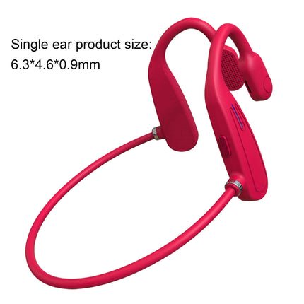 1 Set Bone Conduction Earphone Noise Reduction ABS Sports Runing Earphone for Computer-Red