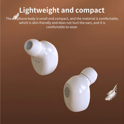 T31 Long Standby Time Bluetooth Earphone HiFi Gaming In-ear Earbud for Listening to Music-White