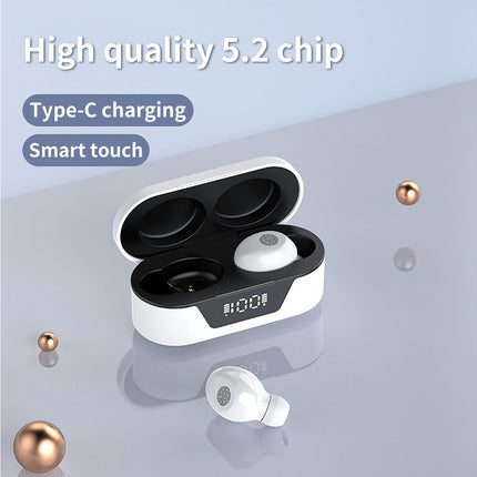 T31 Long Standby Time Bluetooth Earphone HiFi Gaming In-ear Earbud for Listening to Music-White