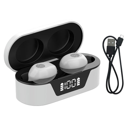 T31 Long Standby Time Bluetooth Earphone HiFi Gaming In-ear Earbud for Listening to Music-White