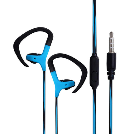 3.5mm Running Sport Music Stereo Earphone Headset In-Ear Headphone with Mic-Blue