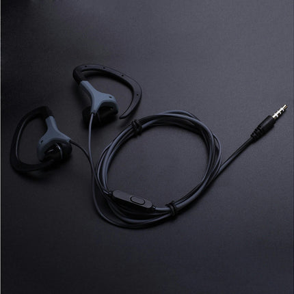 3.5mm Running Sport Music Stereo Earphone Headset In-Ear Headphone with Mic-Blue