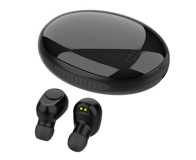 In-ear 9D Sports Earphones L30 Bluetooth 5.0 Wireless Stereo Digital Display Earphones-Black