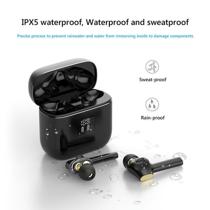 T07 Wireless Sports Earbuds Bluetooth-compatible 5.0 In-Ear Noise Reduction Earphones-White