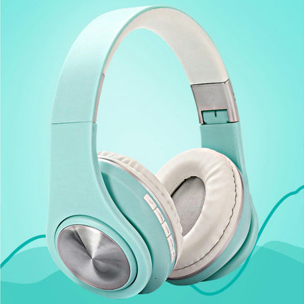 5.0 Foldable Bluetooth Wireless Sport Headphone Noise Reduction Stereo Headset-Blue