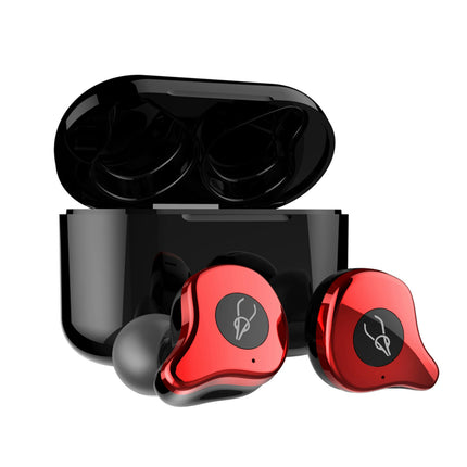 Sabbat E12 Wireless Bluetooth-compatible Earphone 5.0 Stereo In-Ear Earphone with Charge Box-Red