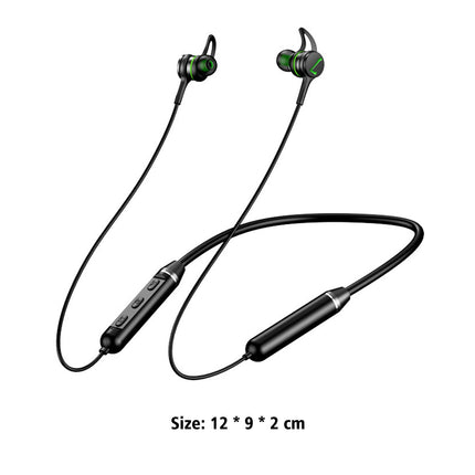 In-ear Earphone Neckband Magnetic Stereo Wireless Sport Bluetooth-compatible Headphone-Black