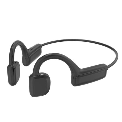 Wireless Bone Conduction Headset Waterproof Bluetooth-compatible Headset with Microphone-Black