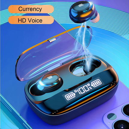 In-ear Earbuds M-U8 Bluetooth-compatible Wireless Earphone TWS5.0 Binaural Stereo Headset-Grey