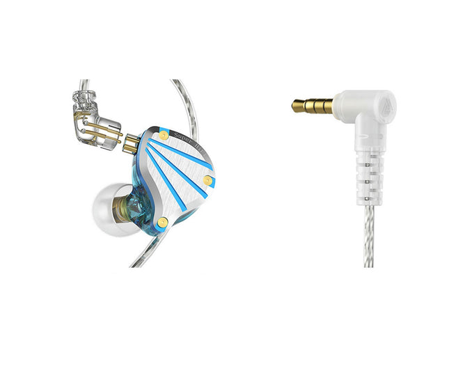 QKZ-TITAN Surround Sound Effect Sensitive Wired Earphone 3.5mm In-ear Earphone for Calling-Blue